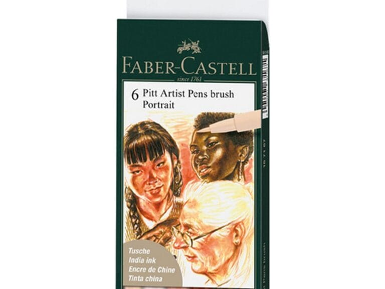 Faber Castell FC-167167 Pitt Artist Pens Brush Portrait 6 Stuks
