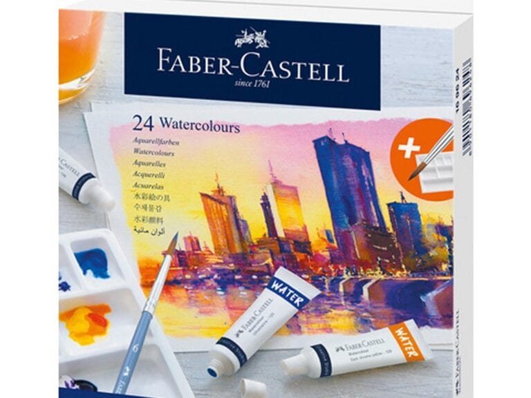 Faber Castell FC-169624 Aquarelverf 24 Tubes + Mengpalet en Penseel