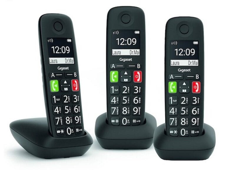 Gigaset E290R Trio Telefoons Zwart