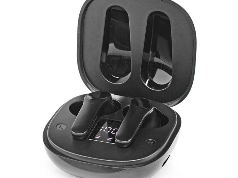 Nedis HPBT5060BK Volledig Draadloze Oordopjes Bluetooth® Maximale Batterijduur: 5 Uur Aanraakbediening Charging Case Ingebouwde Microfoon Ruisonderdrukking Zwart
