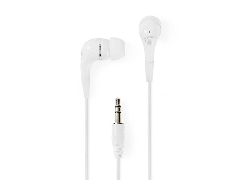 Nedis HPWD1001WT Wired Headphones 1.2m Round Cable In-ear White