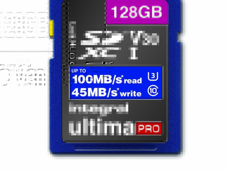 Integral INSDX128G1V30 High Speed Sdhc/xc V30 Uhs-i U3 128 Gb Sd Memory Card