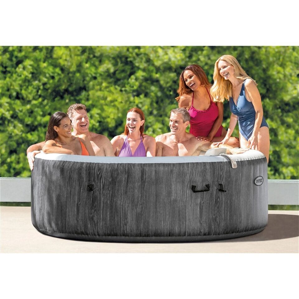 Intex 28442 PureSpa Greywood De Luxe Bubble Massage Jaccuzi 6-persoons Set