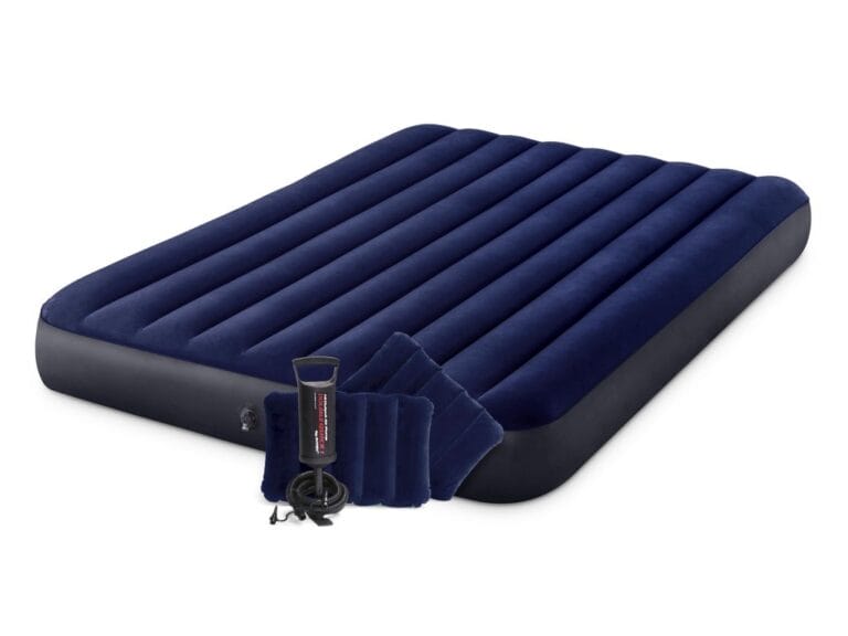 Intex 64765 Classic Downy Airbed + Kussens en Pomp 152x203x25 cm