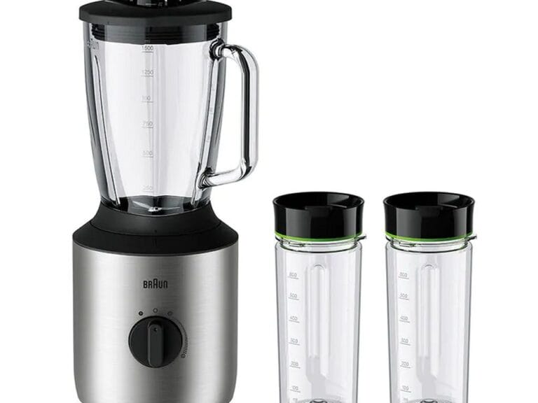 Braun JB3272SI PowerBlend 3 Blender 1.5L + 2 Bekers Zwart/RVS