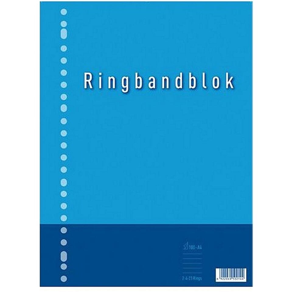 Kangaro K-5544-RB-NTRL Ringbandblok A4 Lijn 23R 60grs 80 Blad