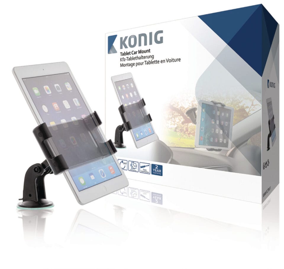 König KNM-FCTM11 Tablet Autohouder 360 ° Draai- En Kantelbaar 0.7 Kg