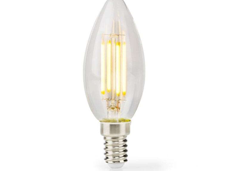 Nedis LBFE14C352 Led-filamentlamp E14 Kaars 4.5 W 470 Lm 2700 K Warm Wit Aantal Lampen In Verpakking: 1 Stuks Doorzichtig