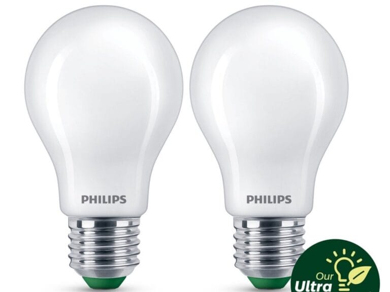 Philips Ultra Efficient LED Lamp Mat 60W E27 Wit Licht 2 Stuks