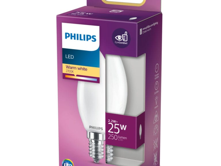 Philips LED Kaarslamp 25W E14 Warm Wit