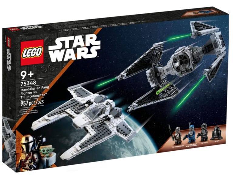 Lego Star Wars 75348 Mandalorian Fang Fighter vs Tie Interceptor