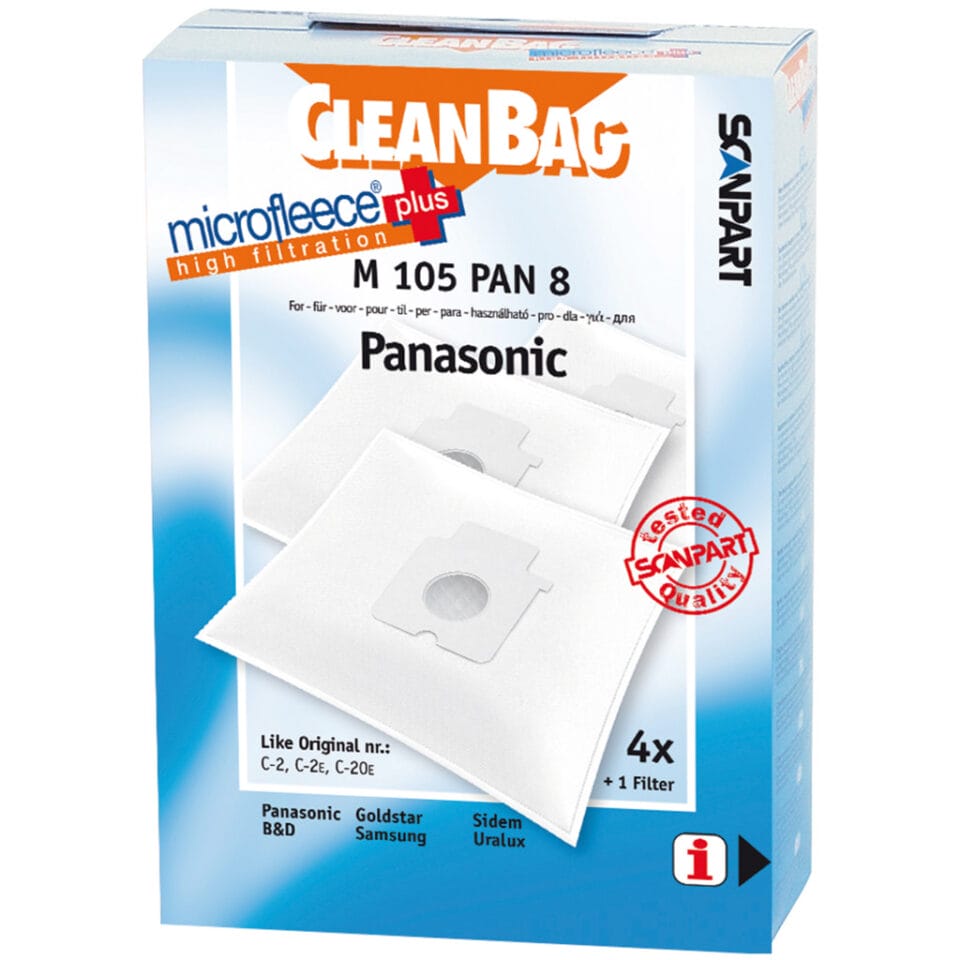 Scanpart M105pan8 Microfleese Stofzak Panasonic C-2e Micro En