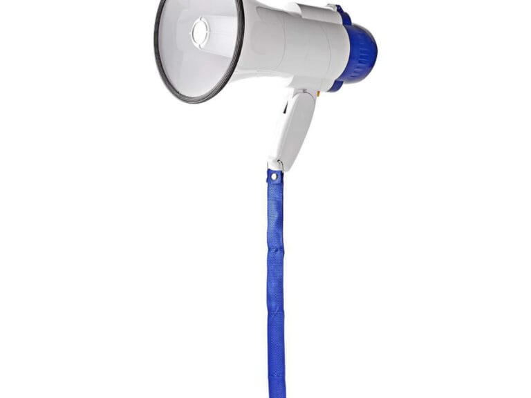 Nedis MEPH150WT Megafoon 10 W Bereik Van 250 M Ingebouwde Microfoon Wit / Blauw