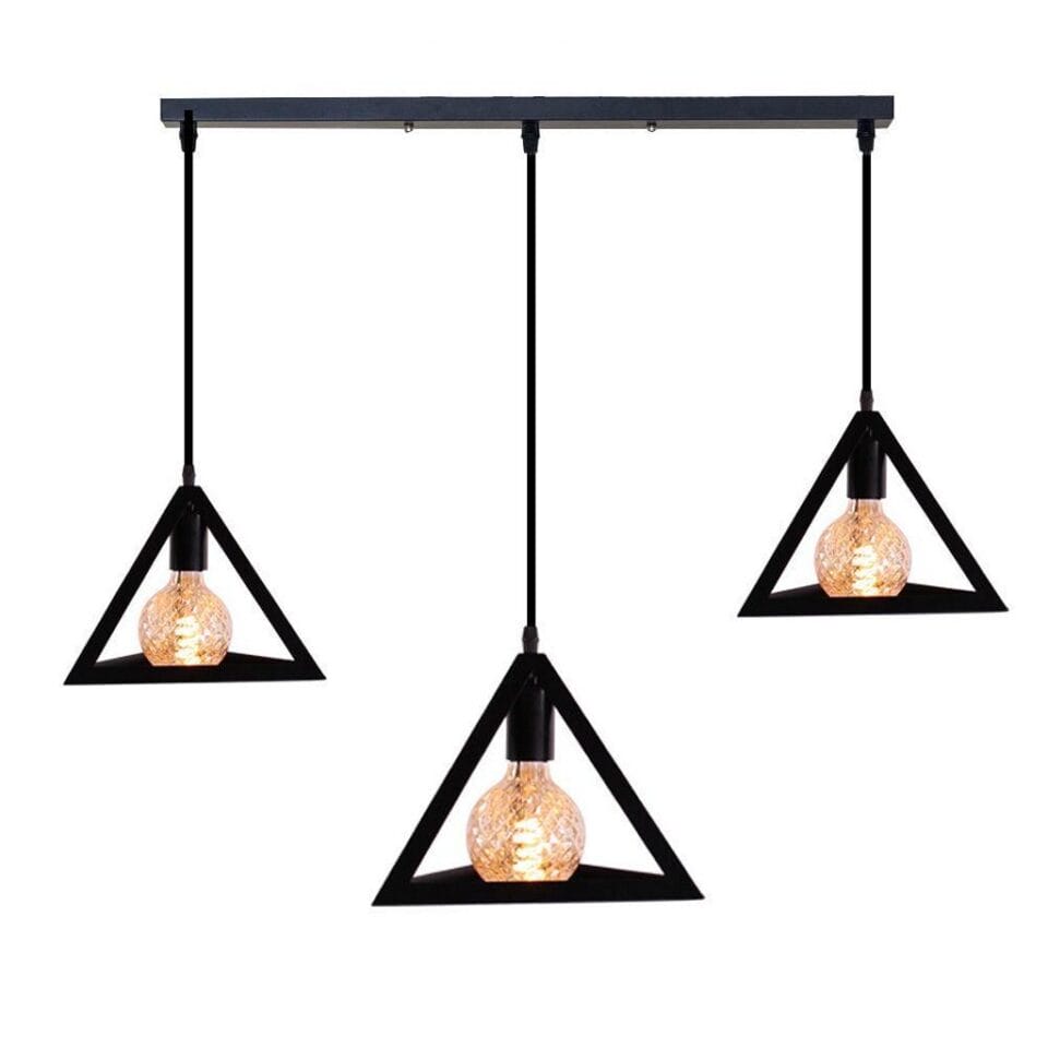 Homestyle Pro MK018-B Industriële Pyramide Hanglampen Zwart/Metaal