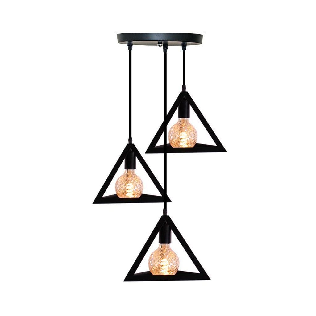 Homestyle Pro MK022-B Industriële Pyramide Hanglampen Zwart/Metaal ...