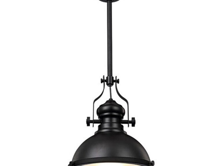 Homestyle Pro MK102-WB Industriële Hanglamp 32x35 cm Zwart/Wit/Metaal