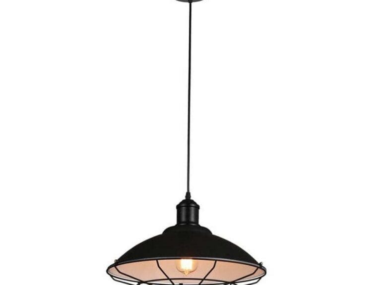 Homestyle Pro MK106-BB Industriële Hanglamp 40x25 cm Zwart/Wit/Metaal
