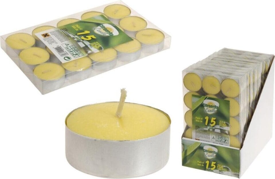 Adventure Goods Aromatische Citronellakaarsen 15Stuks