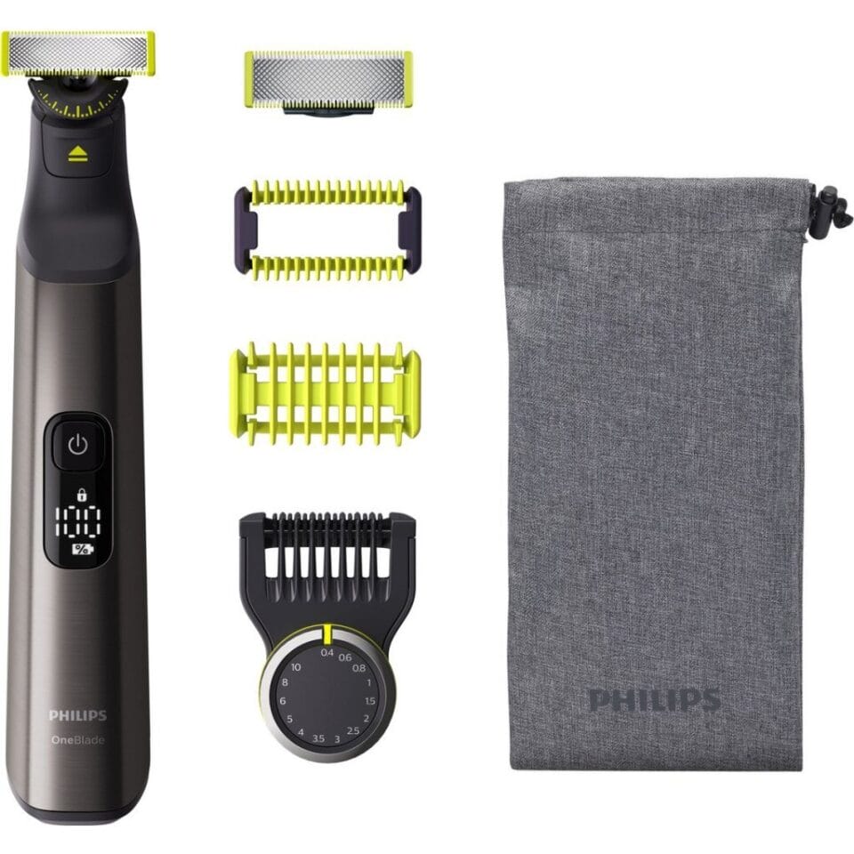 Philips QP6551/15 OneBlade Pro Face and Body Trimmer Chroom/Groen