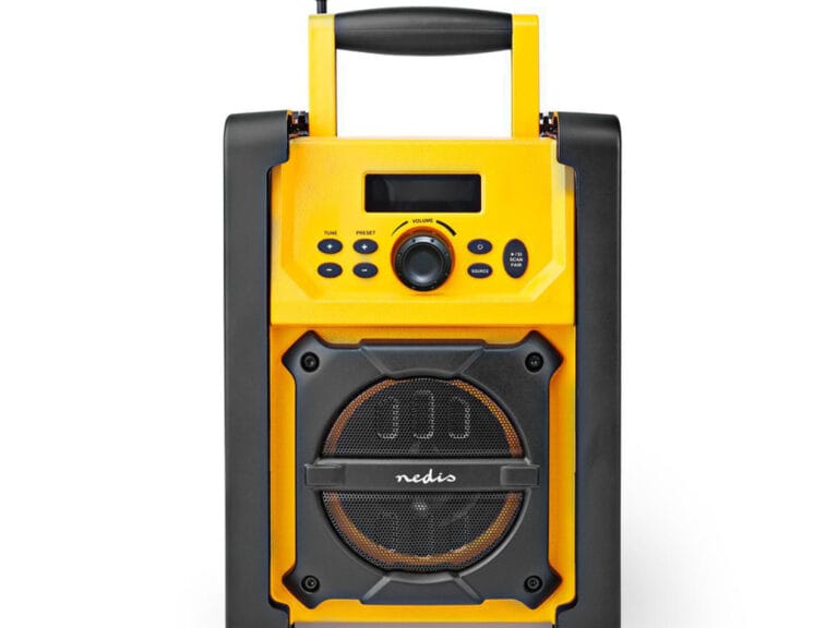 Nedis RDFM3100YW Fm-bouwradio 15 W Bluetooth® Ipx5 Handvat Geel / Zwart