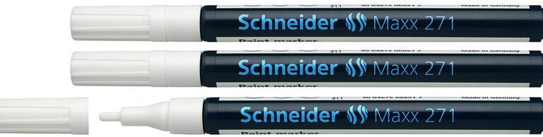 Schneider S-127149-3 Lakmarker Maxx 271 1-2 Mm Wit Set Van 3