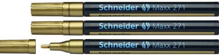 Schneider S-127153-3 Lakmarker Maxx 271 1-2 Mm Goud Set Van 3