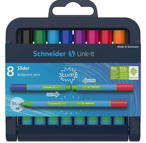 Schneider S-154598 Balpen Link-It Verstelbare Pencil Case 8 Stuks