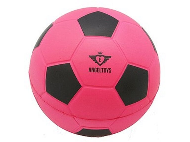 Angel Toys Foam Voetbal 12 cm Roze/Zwart