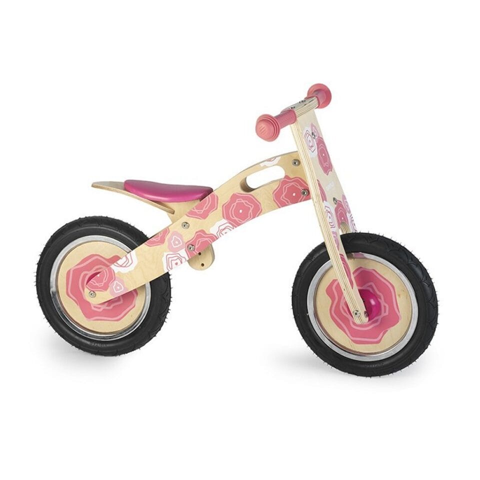 Simply for Kids Houten Loopfiets Pink Flower