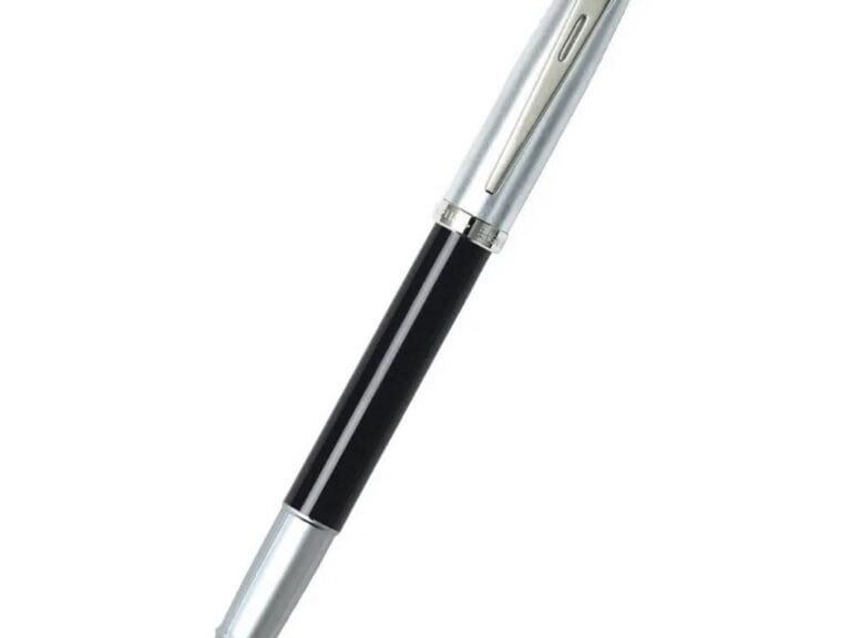 Sheaffer SF-E1931351 Rollerball 100 M Glossy Black Barrel Brushed Chrome Cap Nickel Plated