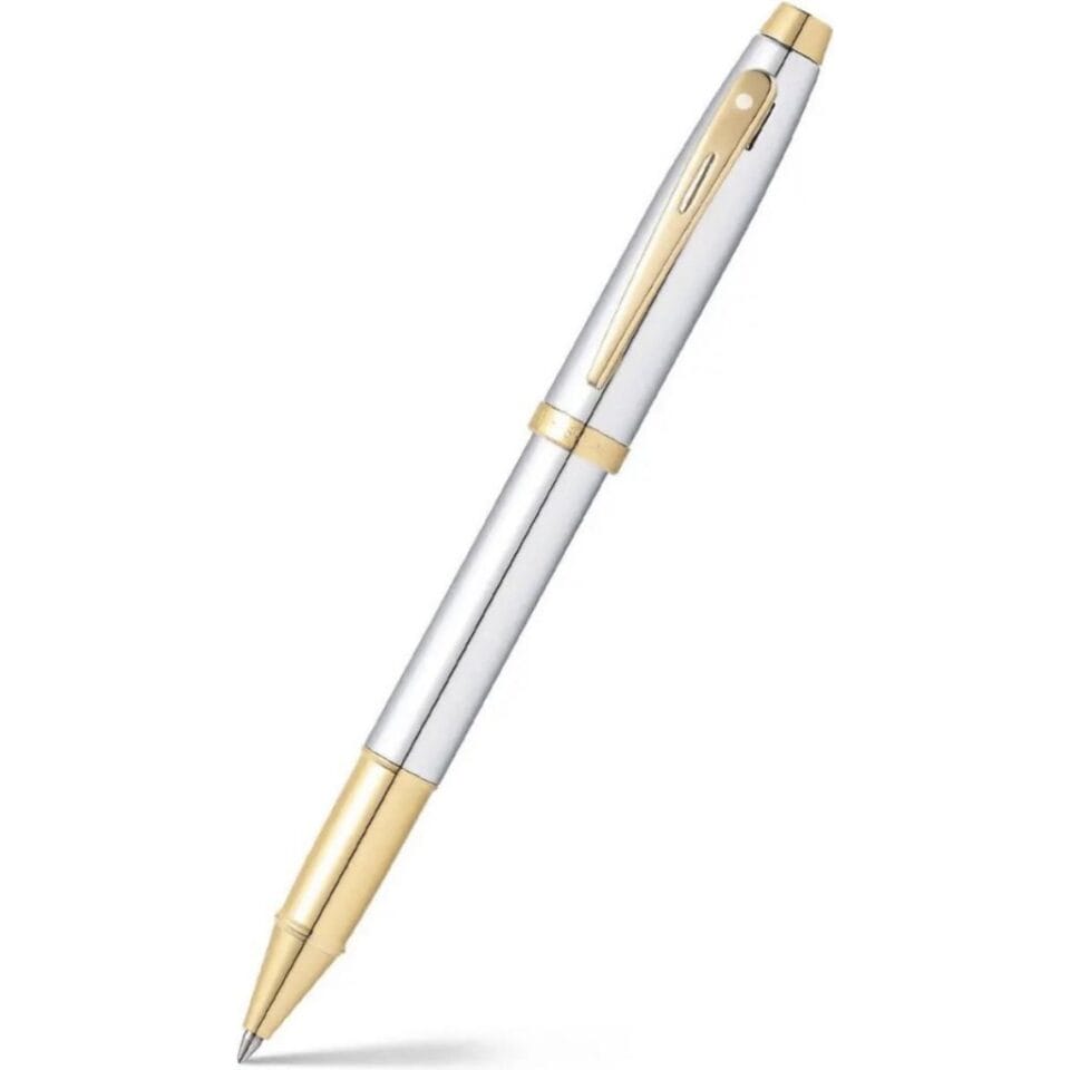 Sheaffer SF-E1934051 Rollerball 100 M Bright Chrome Gold Tone