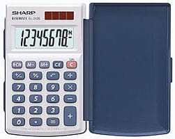 Citizen SH-EL243S Calculator Sharp EL243S Grijs-blauw Hand 8 Digit