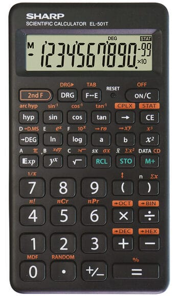 Citizen SH-EL501TWH Calculator Sharp EL501TWH Zwart-wit Wetenschappelijk