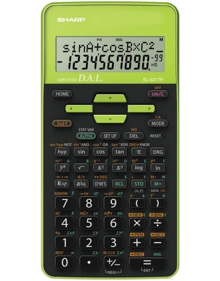 Citizen SH-EL531THGR Calculator Sharp EL531THGR Zwart-groen Wetenschappelijk
