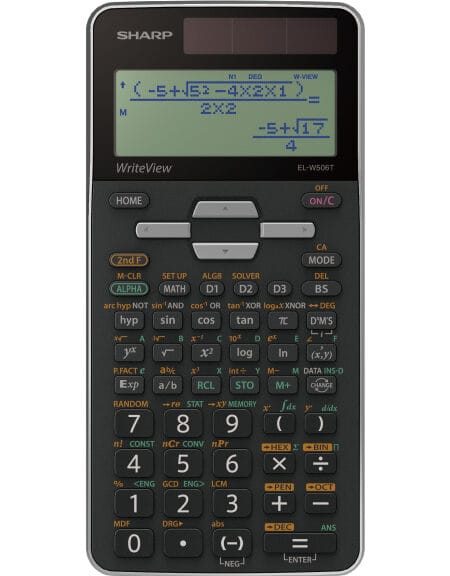 Citizen SH-ELW506TGY Calculator Sharp ELW506TGY Zwart-grijs Wetenschappelijk Write View
