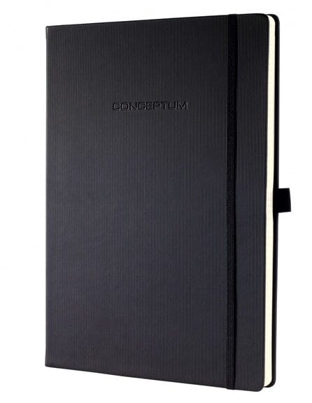 Sigel SI-CO110 Notitieboek Conceptum Pure Hardcover A4 Zwart Blanco