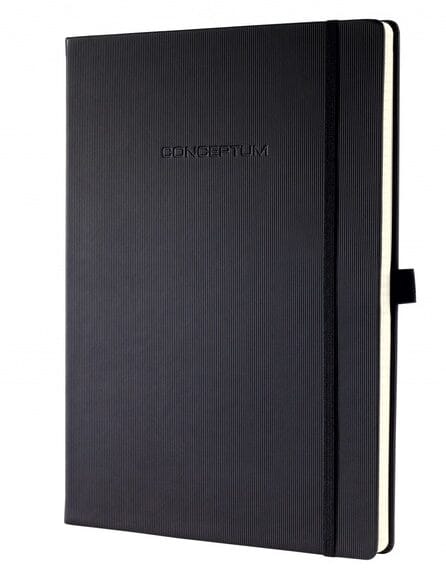 Sigel SI-CO112 Notitieboek Conceptum Pure Hardcover A4 Zwart Gelinieerd