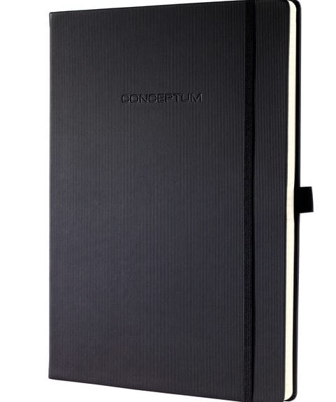 Sigel SI-CO115 Notitieboek Conceptum Pure Hardcover A4+ Zwart Geruit