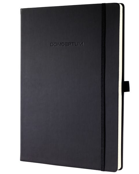 Sigel SI-CO115 Notitieboek Conceptum Pure Hardcover A4+ Zwart Geruit