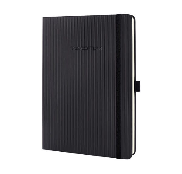 Sigel SI-CO118 Notitieboek Conceptum Pure Hardcover Tablet Formaat Zwart Gelinieerd