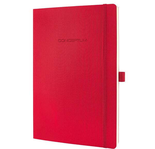 Sigel SI-CO314 Notitieboek Conceptum Pure Softcover A4 Rood Geruit