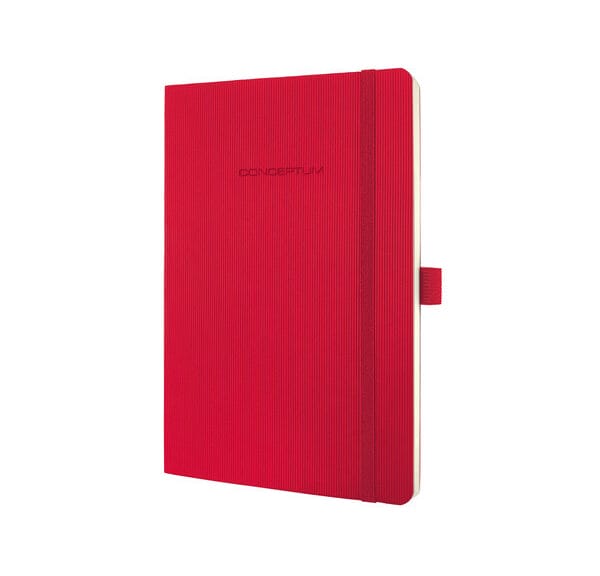 Sigel SI-CO324 Notitieboek Conceptum Pure Softcover A5 Rood Geruit