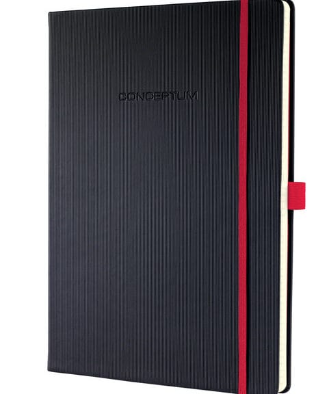 Sigel SI-CO660 Notitieboek Conceptum RED Edition Hardcover A4 Zwart Geruit