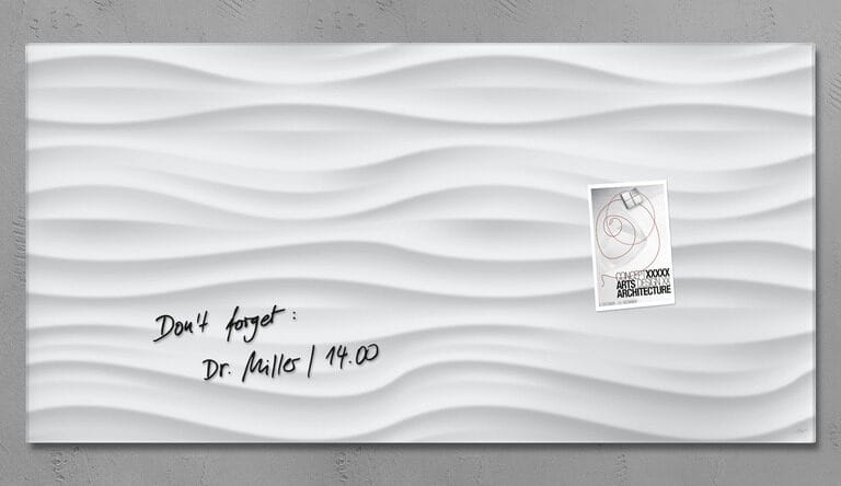 Sigel SI-GL260 Glasmagneetbord Artverum 910x460x15mm White Wave