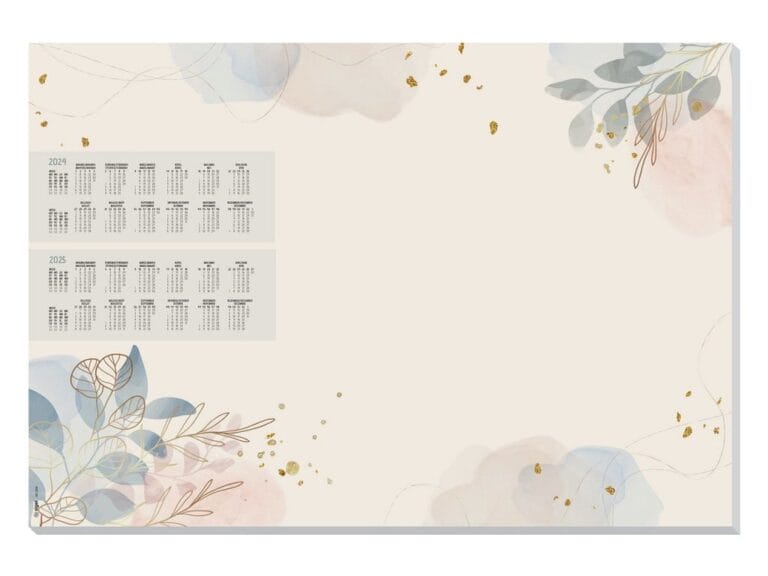 Sigel SI-HO304 Designonderlegger Pastel Garden A2 + Kalender 24/25 30 Vel