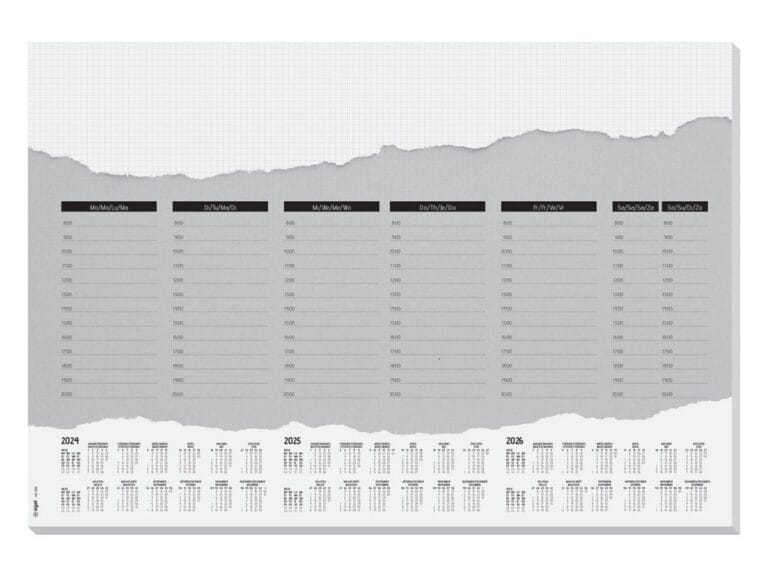 Sigel SI-HO305 Designonderlegger A2 Weekplan + Kalender 24/25/26 52 Vel
