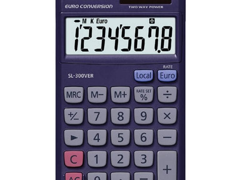 Casio SL-300VERA Calculator Blauw