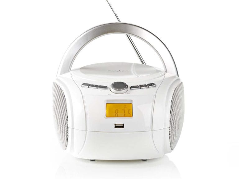 Nedis SPBB100WT Boombox 9 W Bluetooth® Cd-speler / Fm-radio / Usb / Aux Wit