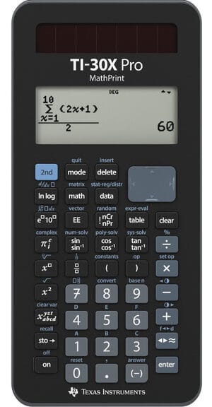 Texas Instruments TI-30XPROMP-FC Calculator TI-30XPROMP