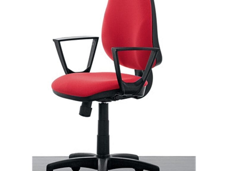 Linea Fabbrica Tiger 01 Rood/Rood Bureaustoel met Armleuning